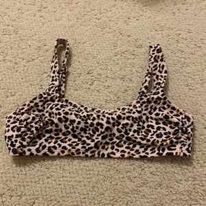 target ribbed cheetah print swimsuit sz M